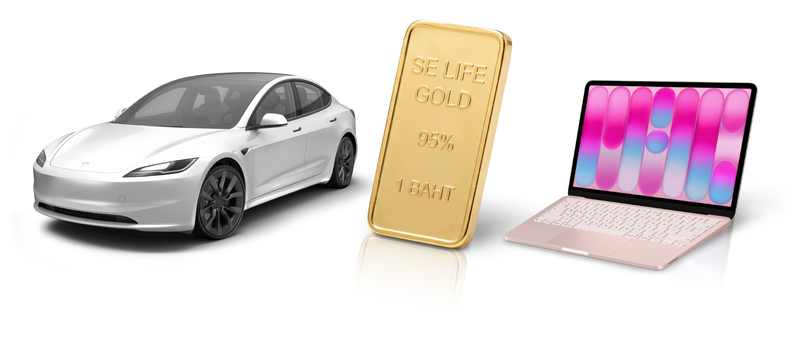 รถยนต์ ทองคำ และ MacBook Neo