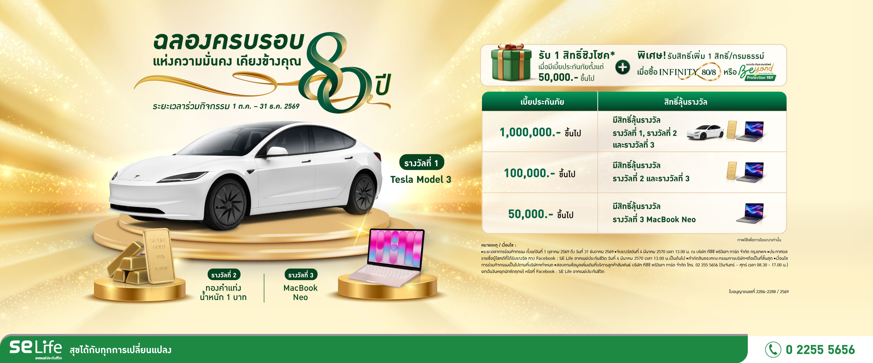 ฉลอง 80 ปี แห่งความมั่นคงเคียงข้างคุณ ลุ้น 3 รางวัลใหญ่
